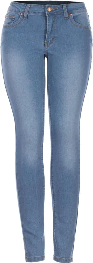 2LUV Women's 5 Pocket Ankle Stretch Skinny Jeans