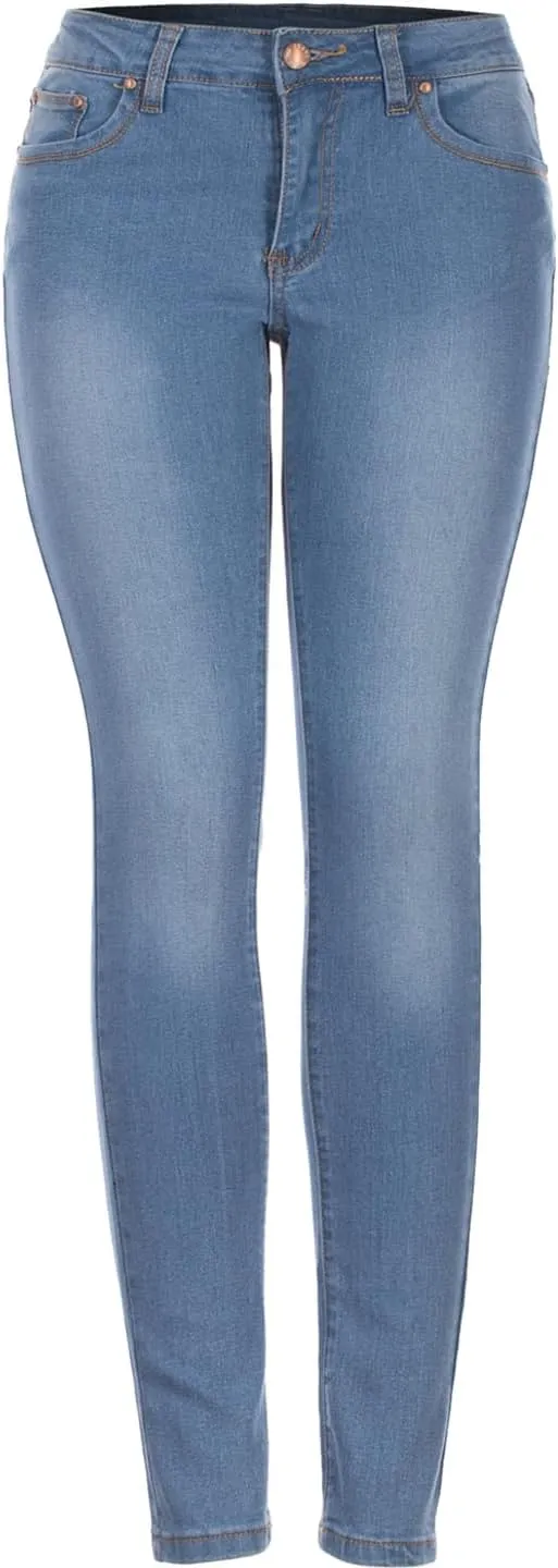 2LUV Women's 5 Pocket Ankle Stretch Skinny Jeans