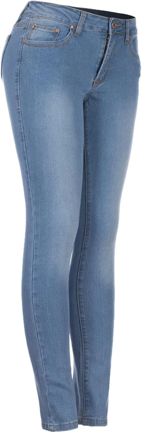 2LUV Women's 5 Pocket Ankle Stretch Skinny Jeans