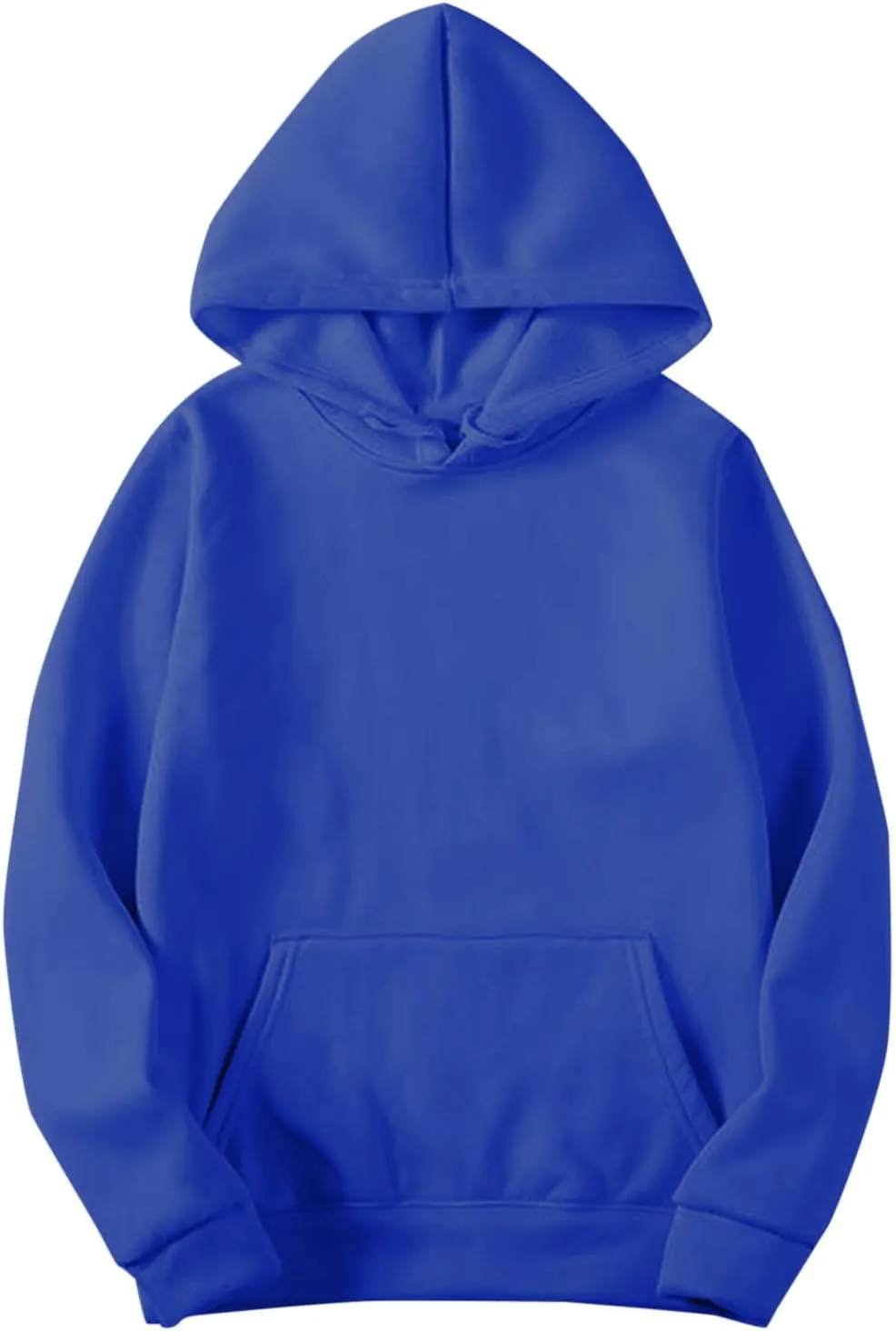 2PC Fleece Pullover Hoodie Soft Warm Sweatshirt Kangaroo Pocket Solid Casual Long Sleeve Fall Winter Loungewear