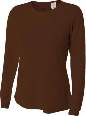 A4 Women’s Cooling Performance Crew Long Sleeve | Moisture-Wicking