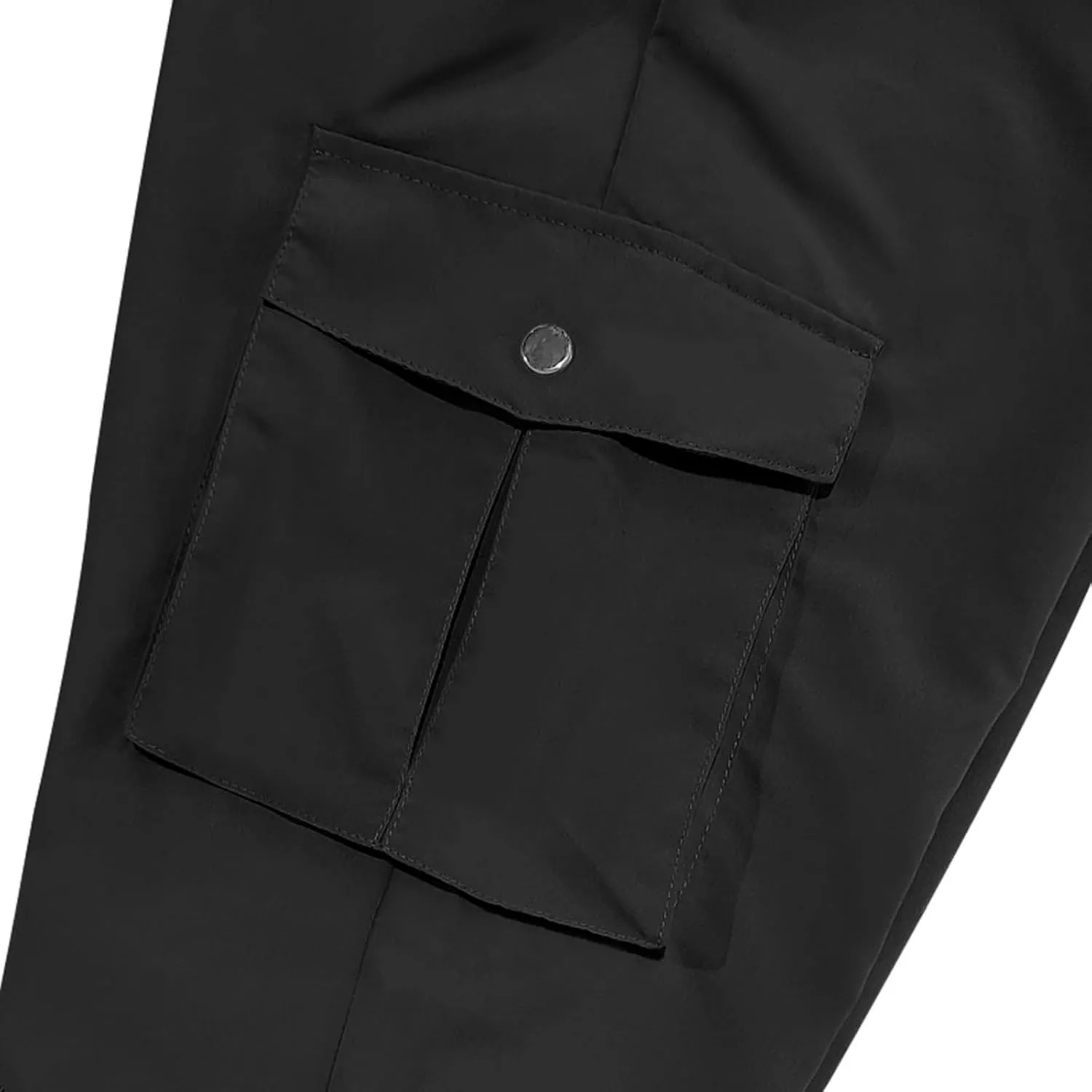 ADHOWBEW Mens Pants Casual Elastic Waist Outdoor Work Cargo Pockets Relaxed Fit Pants