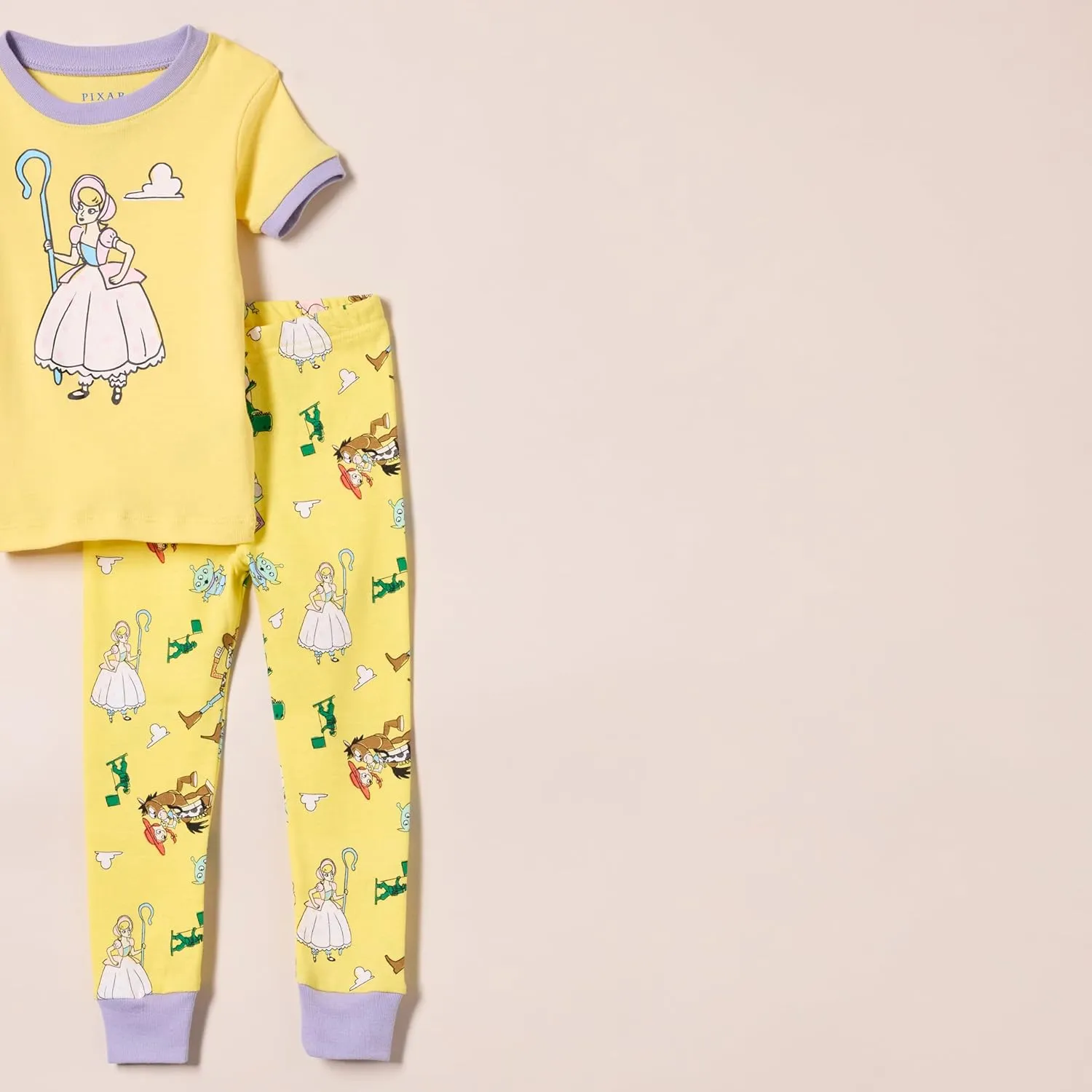Amazon Essentials Disney | Marvel | Star Wars | Princess Girls and Toddlers' Snug-fit Cotton Pajamas, Pack of 3