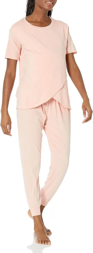 Amazon Essentials Women's Cotton Maternity and Nursing Sleepwear Pajama Set