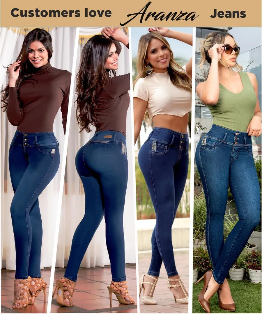 ARANZA High Waist Skinny Butt Lifting Jeans Colombian Stretch Jeans for Women
