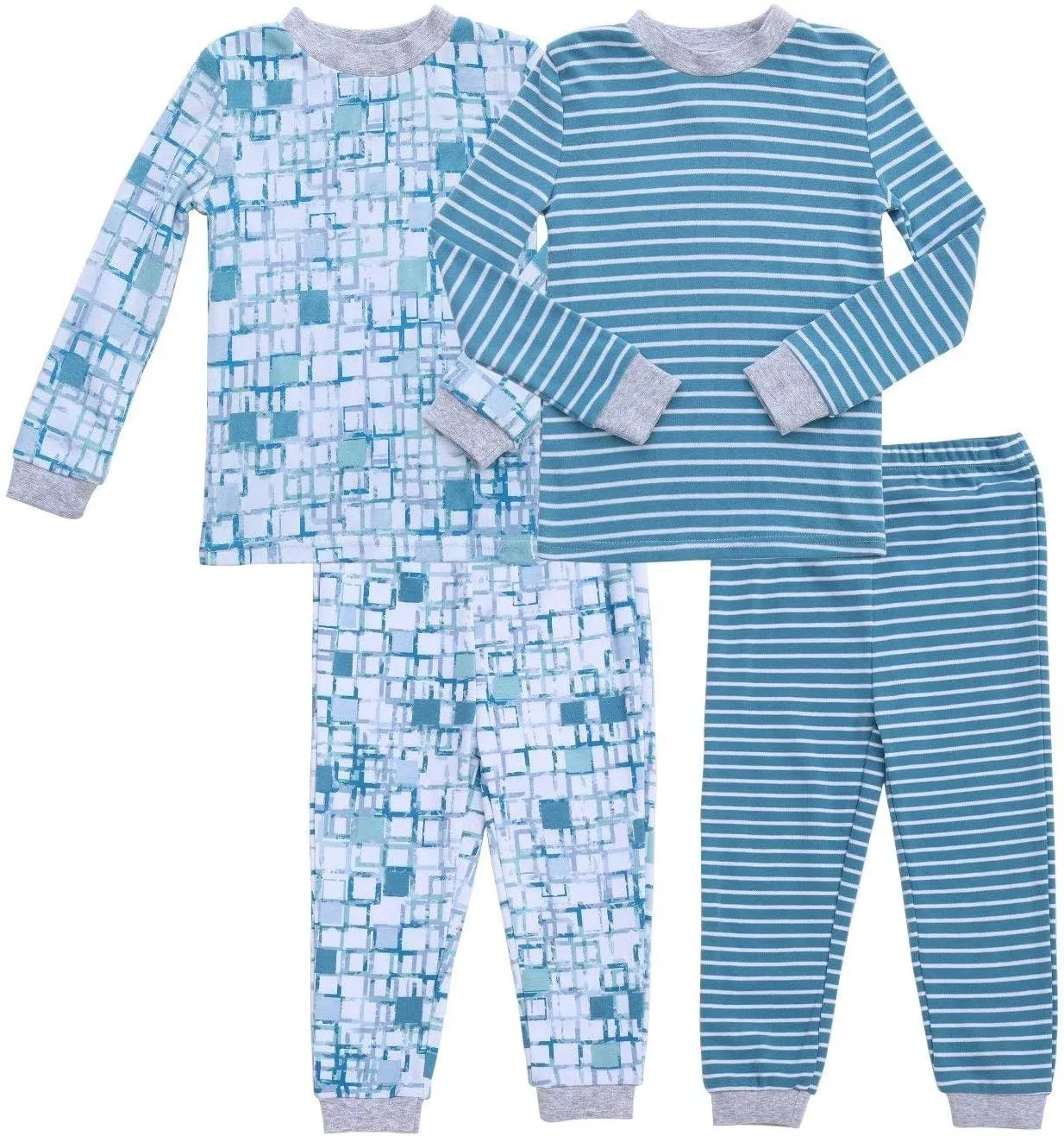 Asher and Olivia Boys Pajamas Toddler Pjs Set Pants Sleepers for Kids Sleepwear Organic Cotton…
