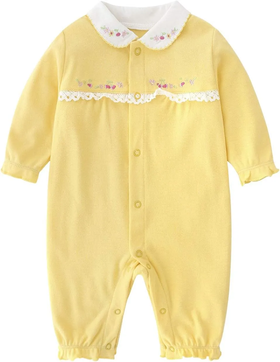 Baby One Piece Romper Soft Cotton Sleepwear Footed Jumpsuit for 0-12 Month Infant
