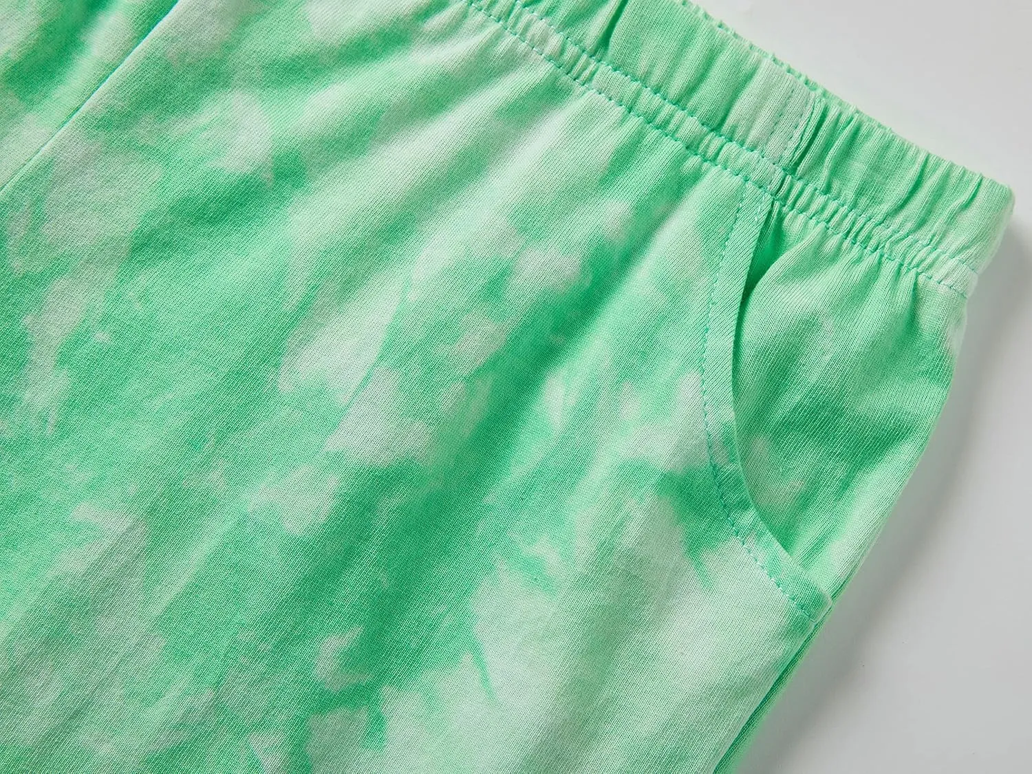 Beezizac Tie Dye Pajamas for Girls - 100% Cotton Glitter Butterfly Cat Summer Short Sleeve PJ Set Tween Clothes Size 4T - 18