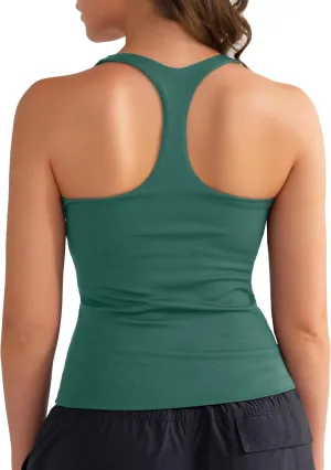 BEGOING Women's Tank Top Built in Shelf Bra Workout Tops Sleeveless Yoga Athletic Shirts Running Gym Tank Tops