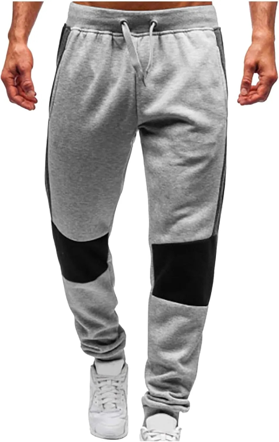 BIFUTON Joggers for Men,Mens Sweatpants with Pockets Color Matching Golf Pants for Men Relaxed Fit Lounge Pants Trousers