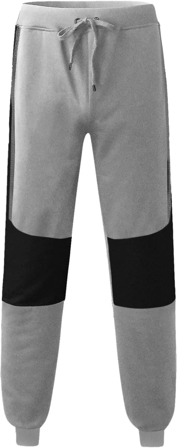 BIFUTON Joggers for Men,Mens Sweatpants with Pockets Color Matching Golf Pants for Men Relaxed Fit Lounge Pants Trousers