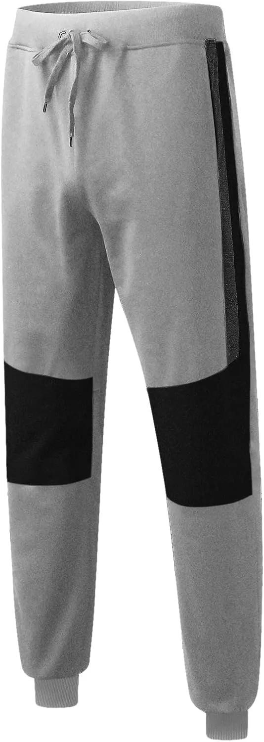 BIFUTON Joggers for Men,Mens Sweatpants with Pockets Color Matching Golf Pants for Men Relaxed Fit Lounge Pants Trousers