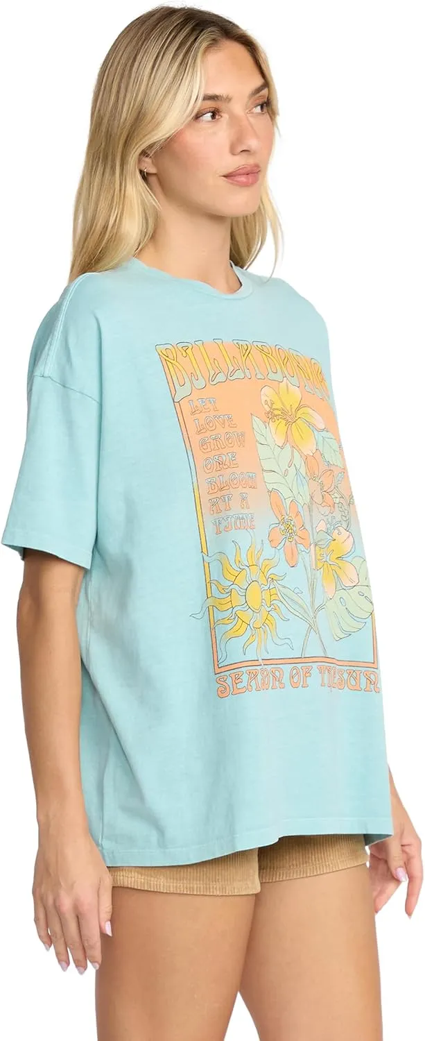 Billabong Women's Super Soft Cotton Knit Jersey Tee Short Sleeve T-Shirt (XS-XL)