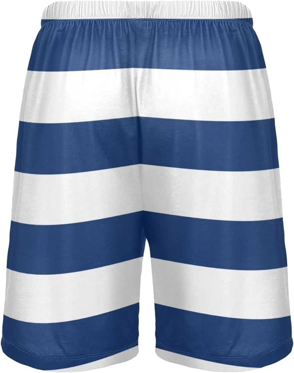 Blue And Red Horizontal Stripe Fashion Striped Pattern Men's Pajama Pants Shorts Sleepwear Lounge Pajama Bottoms