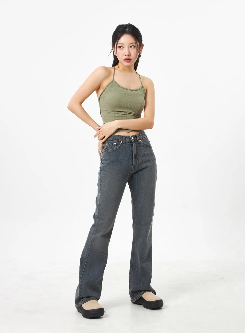 Bootcut Mid-Rise Jeans CA305