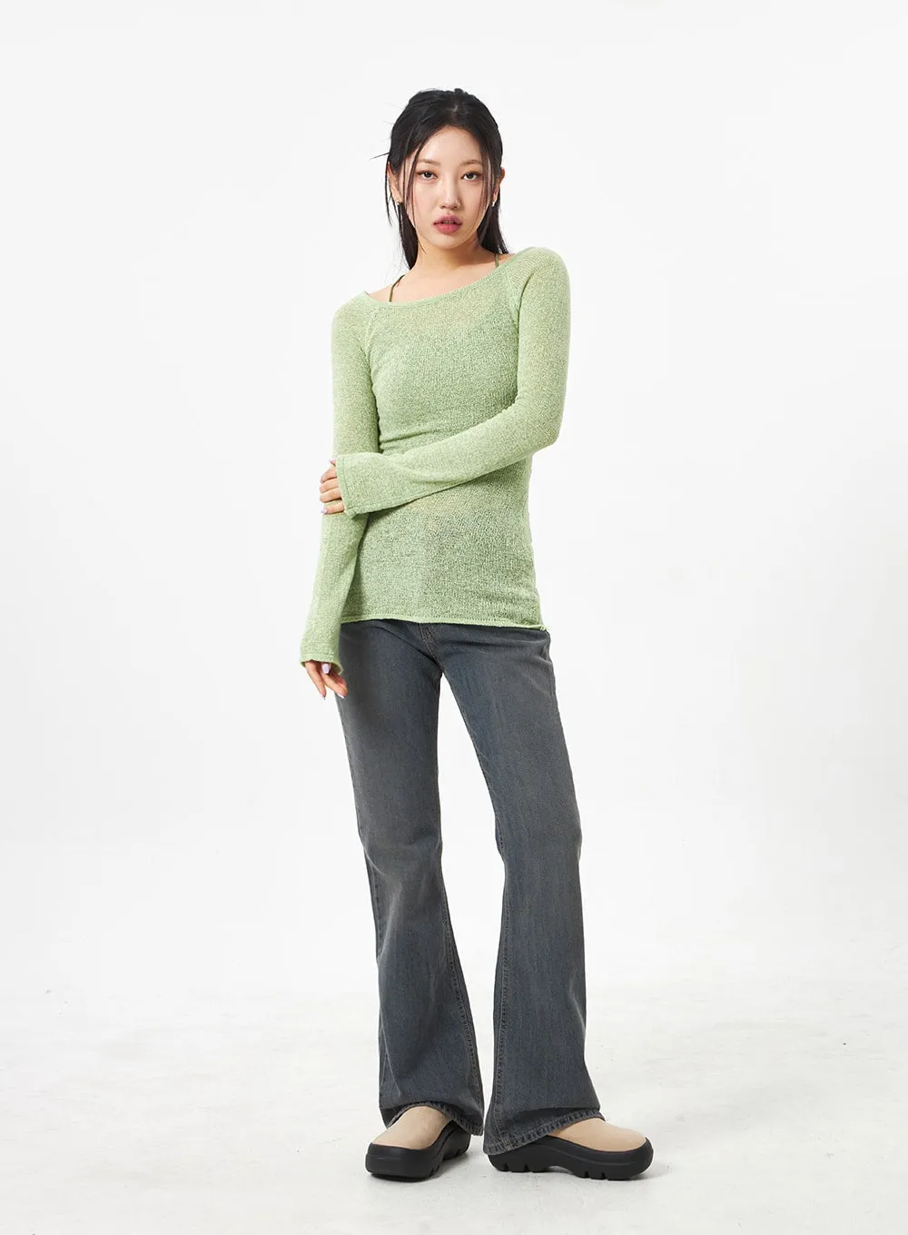 Bootcut Mid-Rise Jeans CA305