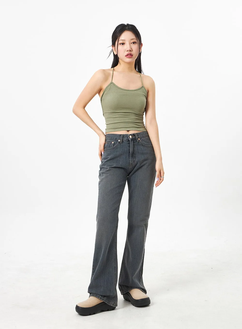 Bootcut Mid-Rise Jeans CA305