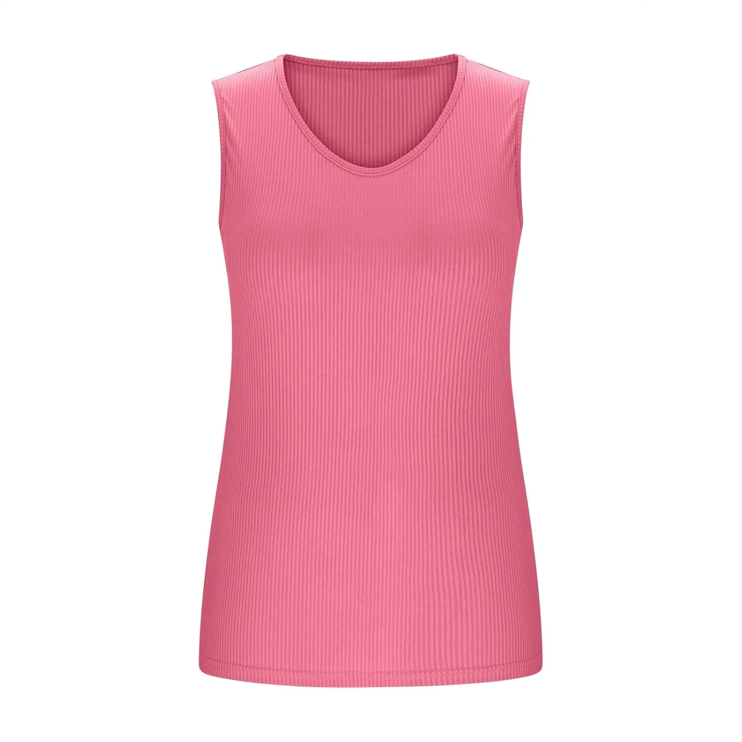 Built in Bra Tank Tops for Women Workout Casual Sleeveless Top Slim Fit V Neck Gym Cami Clothes 2025