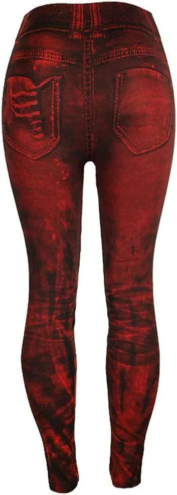 Butt Lifting Jeans for Women - High Waisted Skinny Straight Hip-up Leggings Stretch Jeans with Pocket