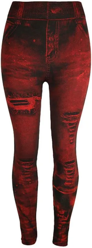 Butt Lifting Jeans for Women - High Waisted Skinny Straight Hip-up Leggings Stretch Jeans with Pocket