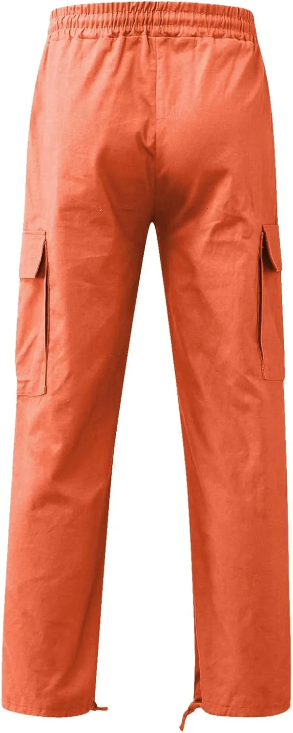Cargo Pants for Men Joggers Sweatpants Relaxed Fit Work Pants with Multi Pockets Straight Leg Cargo Sweat Pants