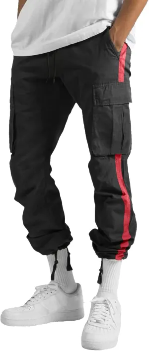 Cargo Pants for Men Relaxed Fit Athletic Pants Elastic Waist Sweatpants Casual Drawstring Baggy Joggers Trousers