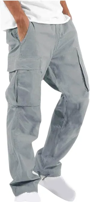 Cargo Pants for Men Relaxed Fit Casual Joggers Comfy Lightweight Athletic Sweatpants Baggy Outdoor Work Hiking Pants