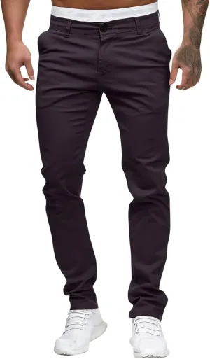 Cargo Pants for Men Relaxed Fit Casual Joggers Pants Cotton Drawstring Chino Workout Sweatpants Casual Long Trousers
