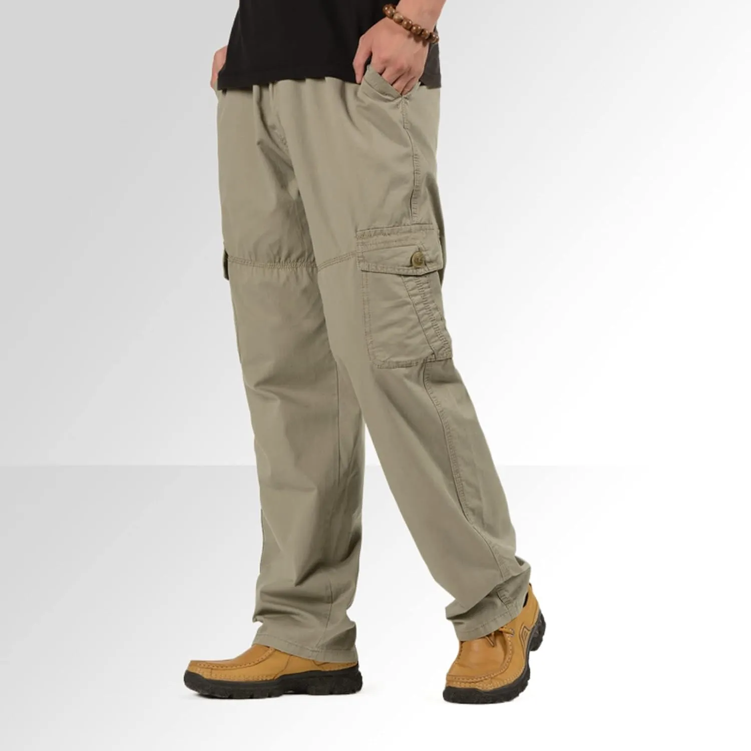 Cargo Pants for Men Relaxed Fit Casual Men's Sweatpants Hip Hop Tapered Gym Running Workout Pants Letter Print Fleece