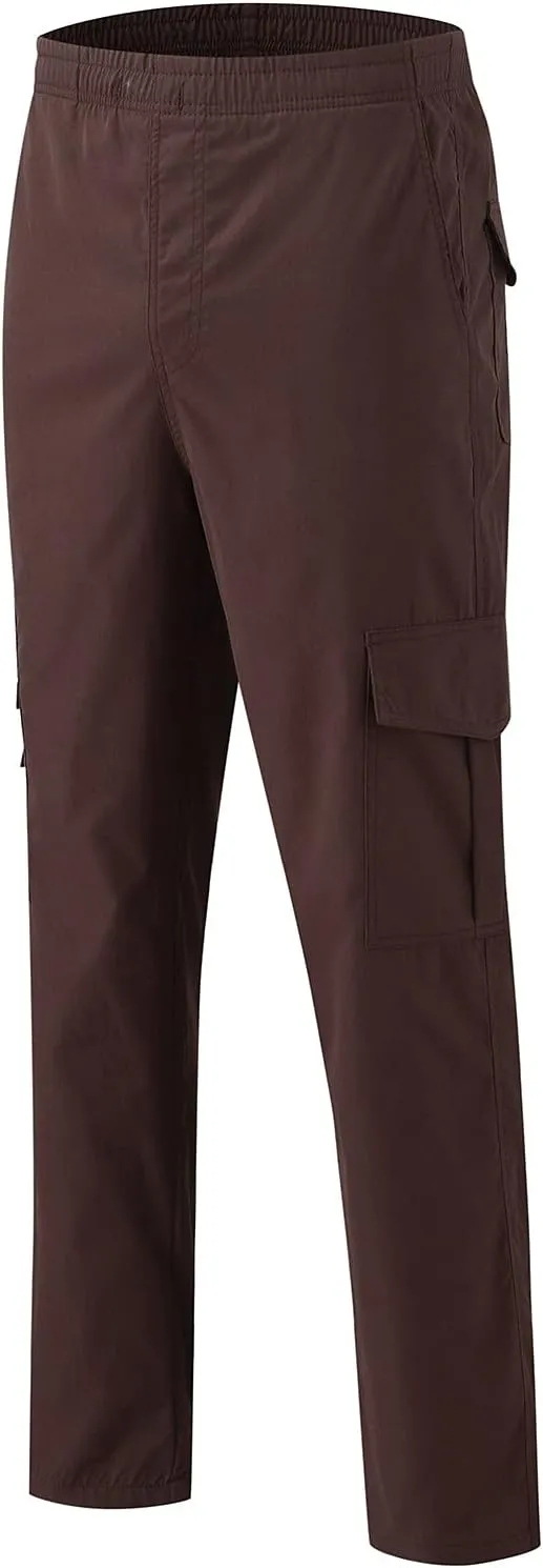 Cargo Pants for Men Relaxed Fit Elastic Bottom Men's Heavyweight Fleece Cargo Sweatpants Outdoor Joggers Sweatpants