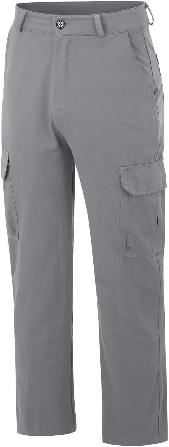 Cargo Pants for Men Relaxed Fit Golf Track Pant 2023 Men's Heavyweight Cargo Fleece Sweatpants Stretch Elastic Waist