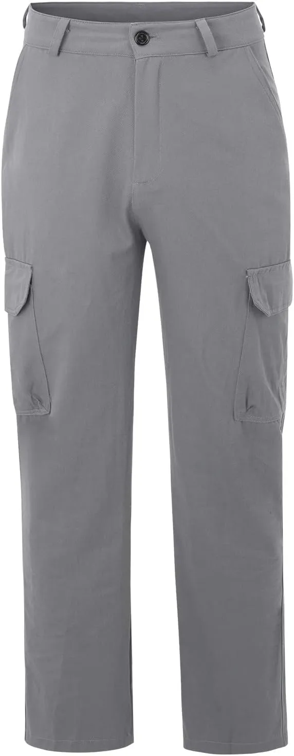 Cargo Pants for Men Relaxed Fit Golf Track Pant 2023 Men's Heavyweight Cargo Fleece Sweatpants Stretch Elastic Waist