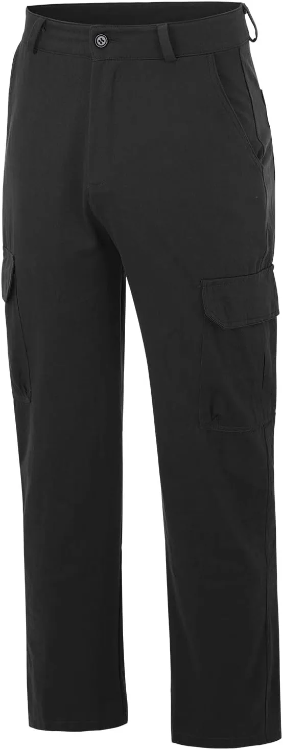 Cargo Pants for Men Relaxed Fit Golf Track Pant 2023 Men's Heavyweight Cargo Fleece Sweatpants Stretch Elastic Waist