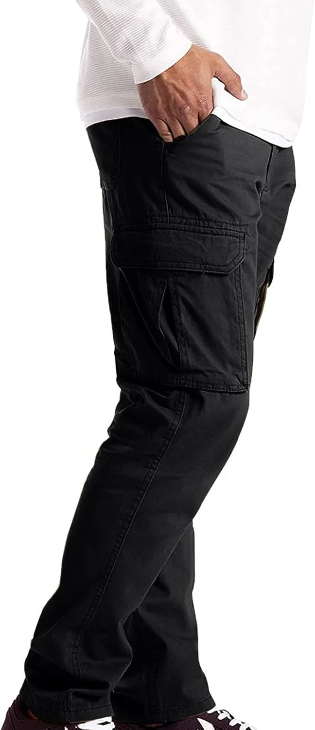 Cargo Pants for Men Relaxed Fit Golf Track Pant 2023 Men's Heavyweight Cargo Fleece Sweatpants Stretch Elastic Waist