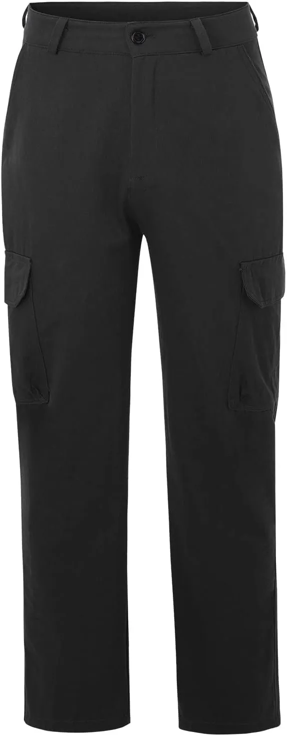 Cargo Pants for Men Relaxed Fit Golf Track Pant 2023 Men's Heavyweight Cargo Fleece Sweatpants Stretch Elastic Waist