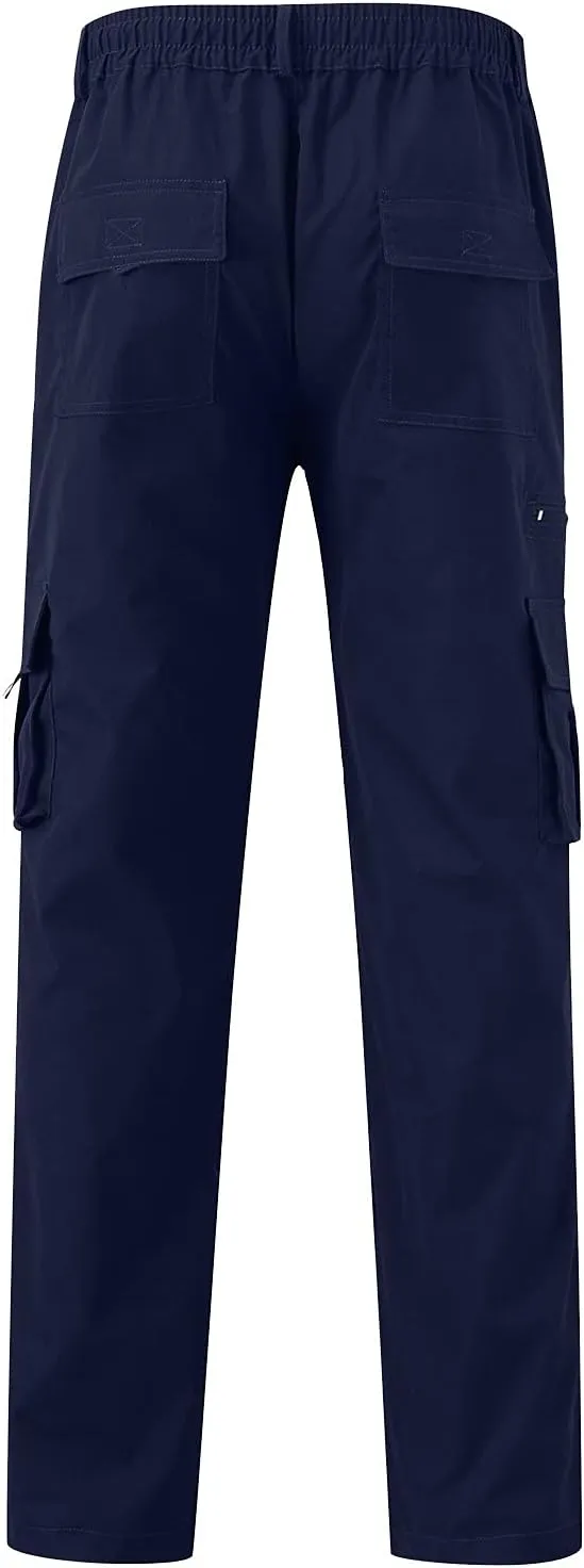 Cargo Pants for Men Relaxed Fit Jogger Sweatpants Motocross Dirt Bike Jogger Elastic Waist Pajama Pants with Pockets