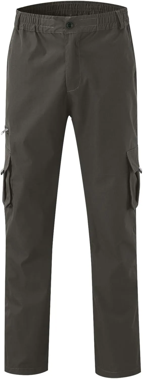 Cargo Pants for Men Relaxed Fit Mens Cargo Pants Heavy Weight Sweatpants Jogging Pocket Sports Elastic Cargo Trousers