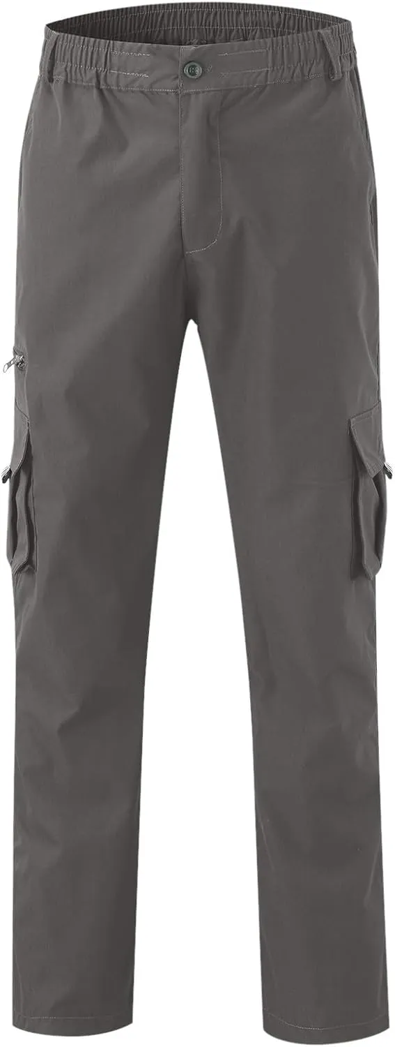 Cargo Pants for Men Relaxed Fit Mens Cargo Pants Heavy Weight Sweatpants Jogging Pocket Sports Elastic Cargo Trousers