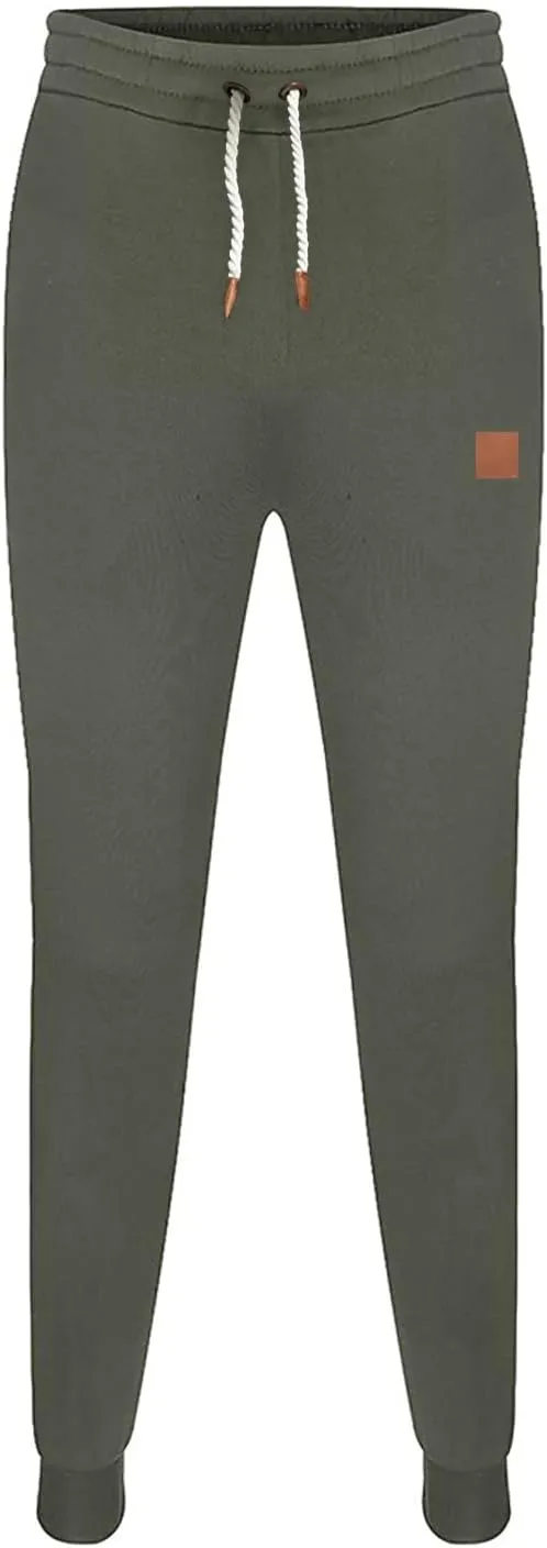 Cargo Pants for Men Relaxed Fit Mens Cargo Sweatpants Heavyweight Fleece Jogger Work Pants Drawstring Sports Trousers