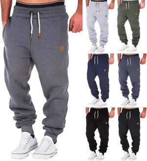 Cargo Pants for Men Relaxed Fit Mens Cargo Sweatpants Heavyweight Fleece Jogger Work Pants Drawstring Sports Trousers