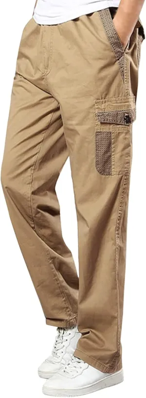 Cargo Pants for Men Relaxed Fit Pants Slim Fit Active Drawstring Bottom Sports Outdoor Recreation Athletic Sweatpants