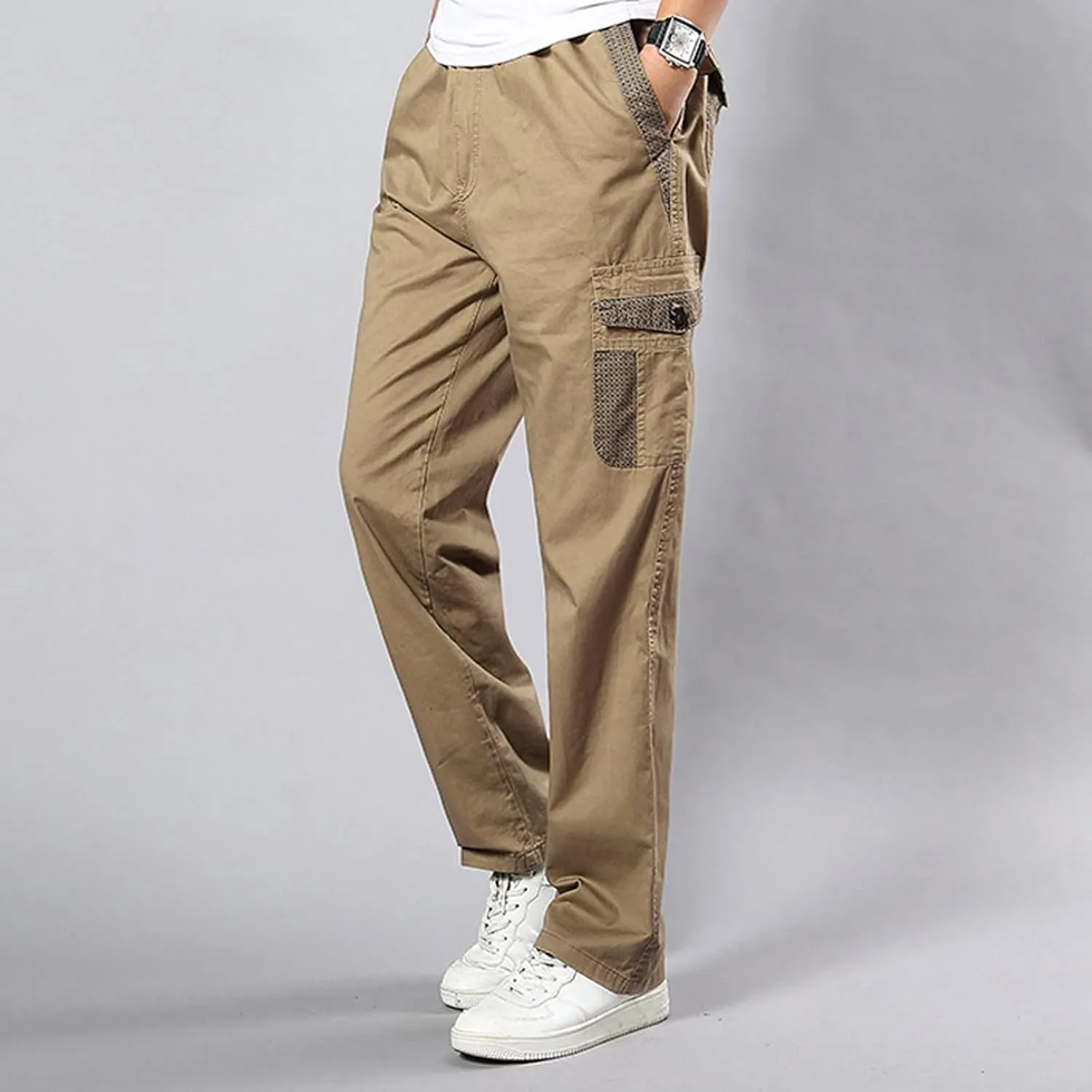 Cargo Pants for Men Relaxed Fit Pants Slim Fit Active Drawstring Bottom Sports Outdoor Recreation Athletic Sweatpants
