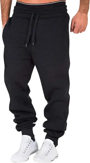 Cargo Pants for Men Relaxed Fit Pants Sweatpants for Men with Pockets Mens Heavyweight Sweatpants Fleece Lined Cargo