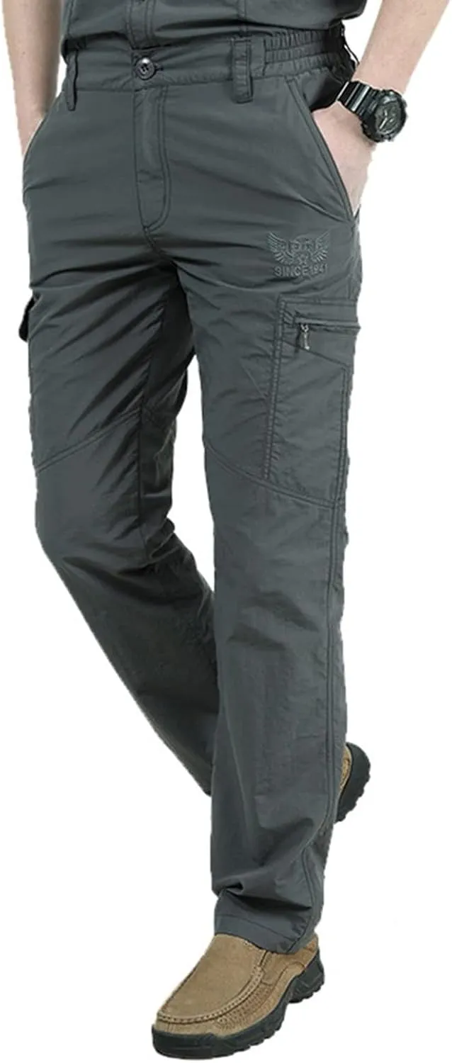 Cargo Pants for Men Relaxed Fit Stretch Cycling Joggers Athletic Trousers Causal Straight Sweatpants with Pockets
