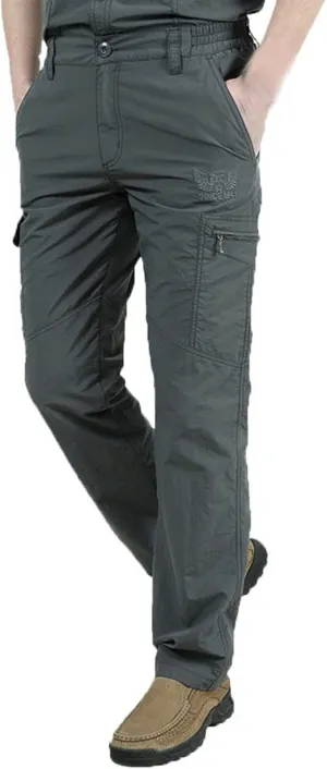 Cargo Pants for Men Relaxed Fit Stretch Cycling Joggers Athletic Trousers Causal Straight Sweatpants with Pockets