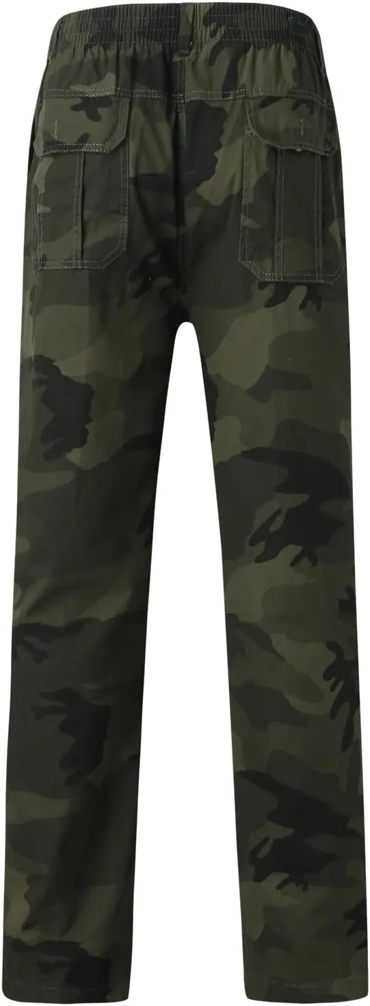 Cargo Pants for Men Relaxed Fit with Pocket Mens Casual Joggers Sweatpants Big & Tall Elastic Drawstring Sweatpants