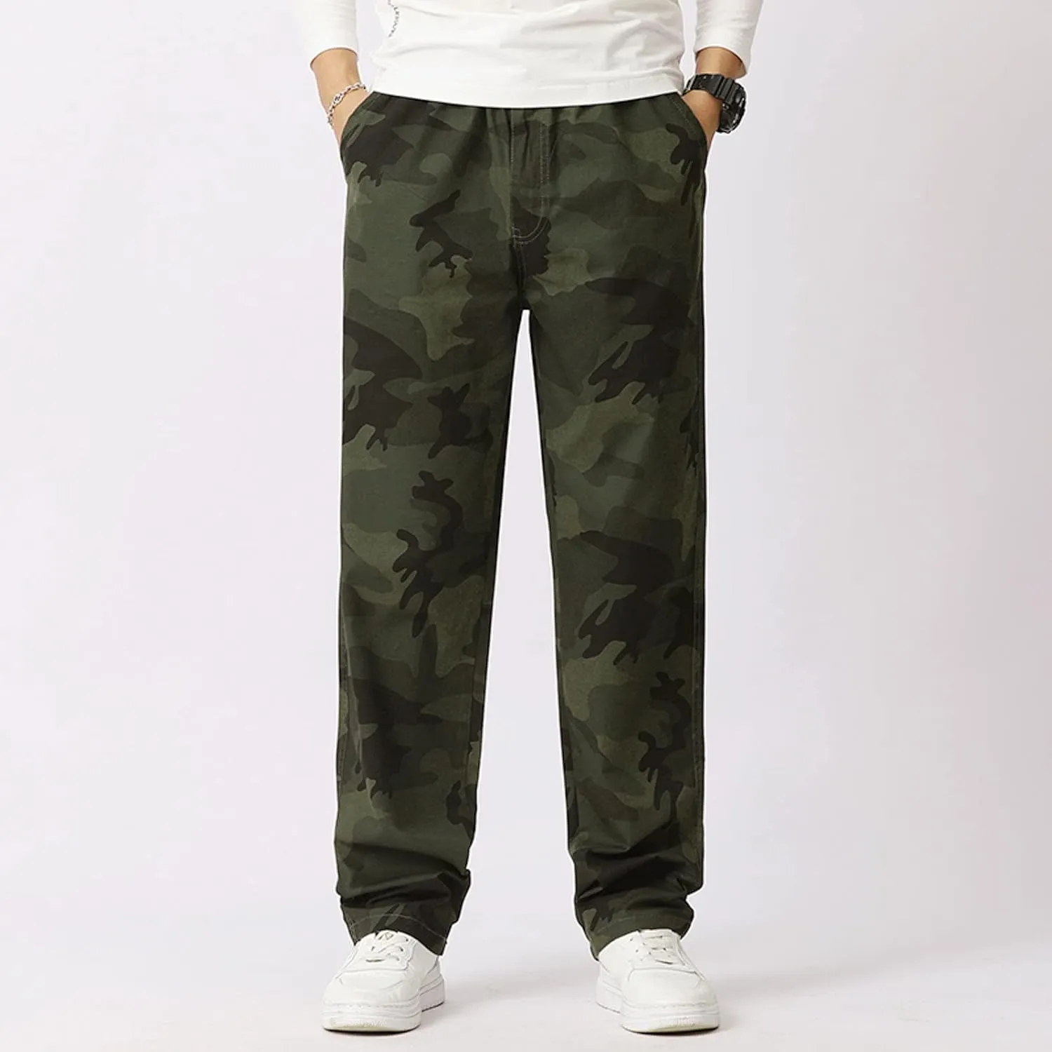 Cargo Pants for Men Relaxed Fit with Pocket Mens Casual Joggers Sweatpants Big & Tall Elastic Drawstring Sweatpants