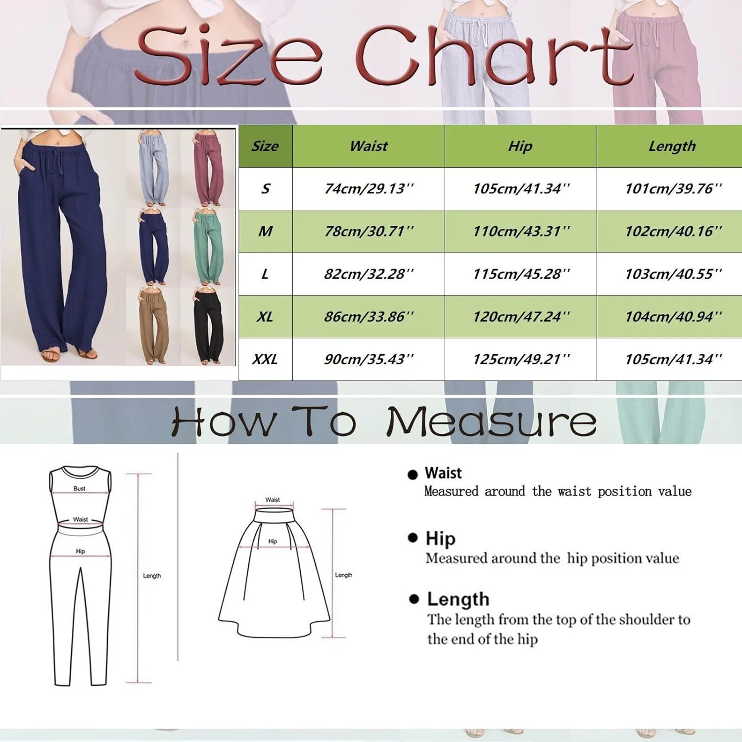 Cargo Pants for Women Winter Casual Business Slacks with Pockets Solid Color Elastic Waist