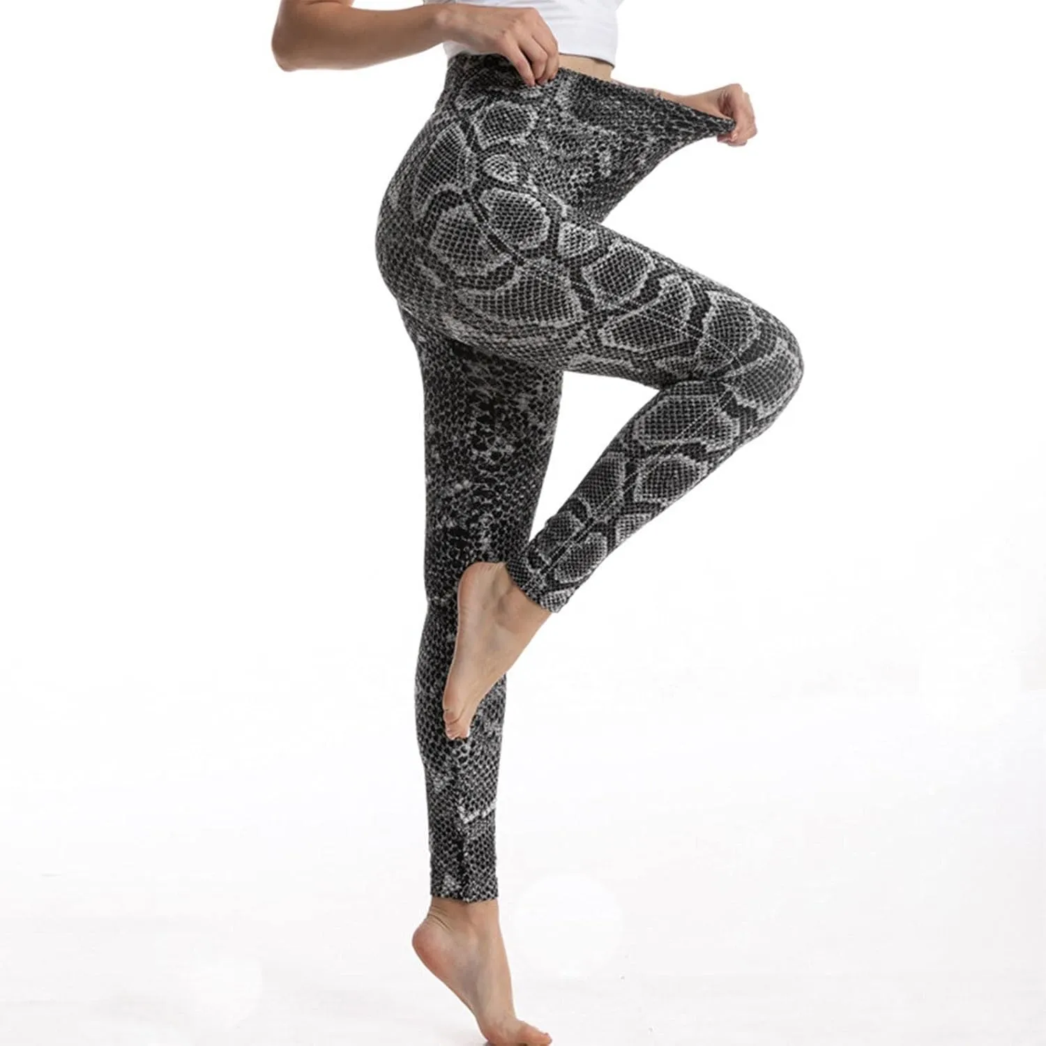 Casual Leggings for Women High Waist Printed Tummy Control Butt Lifting Pants Fitness Causal Funny Compression Patterned