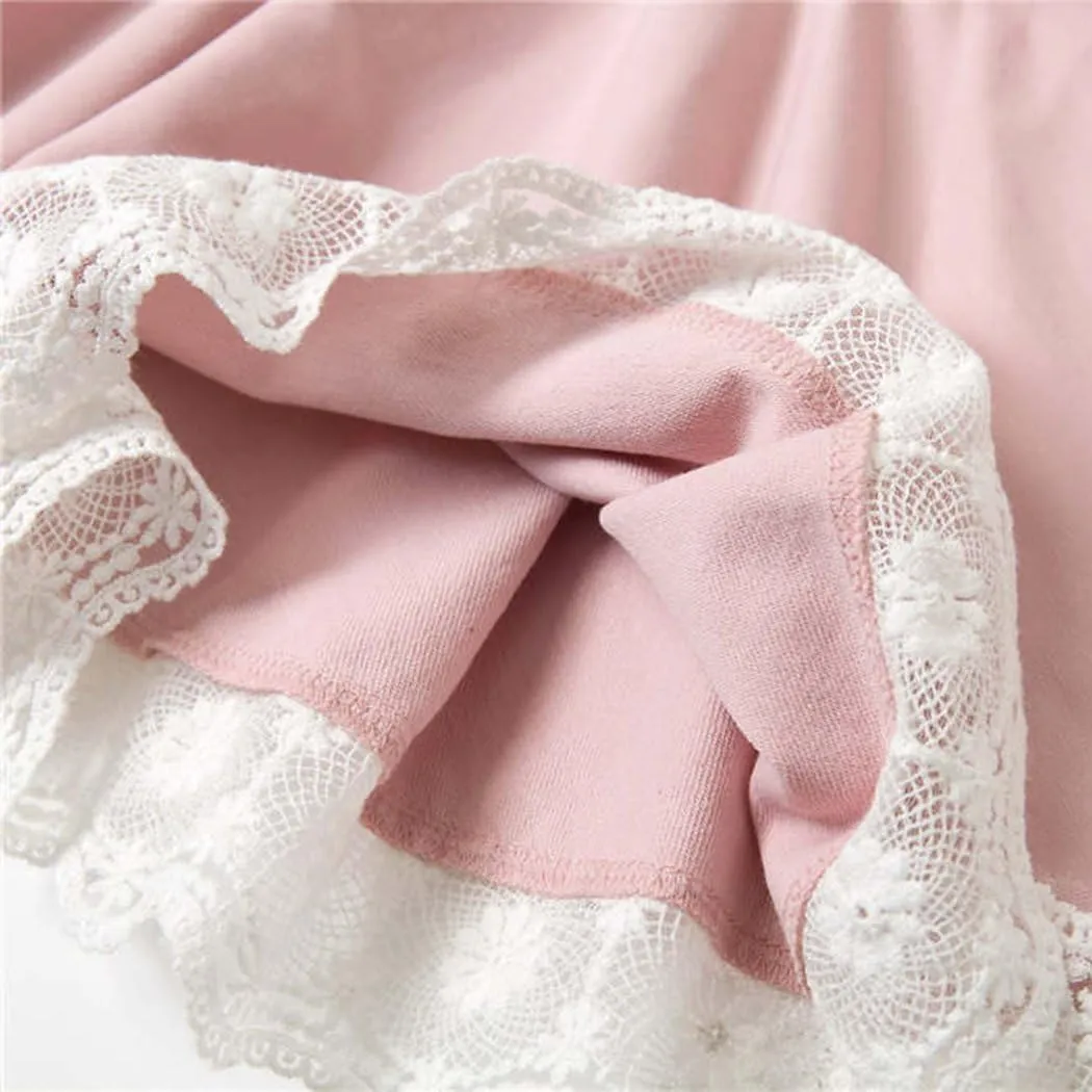 Colorful Childhood Baby Girls Dress Toddler Girls Flare Lace Trim Princess Party Dress